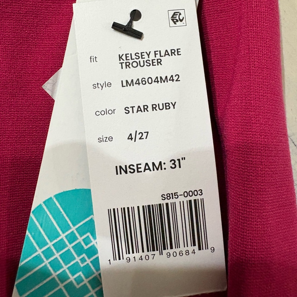 Liverpool Kelsey Mid-rise Flare Super Stretch Star Ruby Trousers Size 4 NWT - Picture 8 of 12